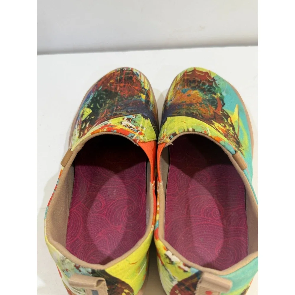 UIN Toledo Loafers Women's Size 8 Slip On Comfort Shoes Butterfly Artsy